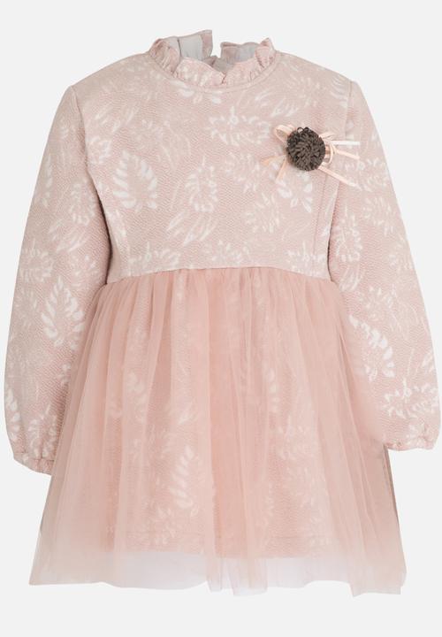 Pop Candy - Long Sleeve Tutu Dress Pale Pink