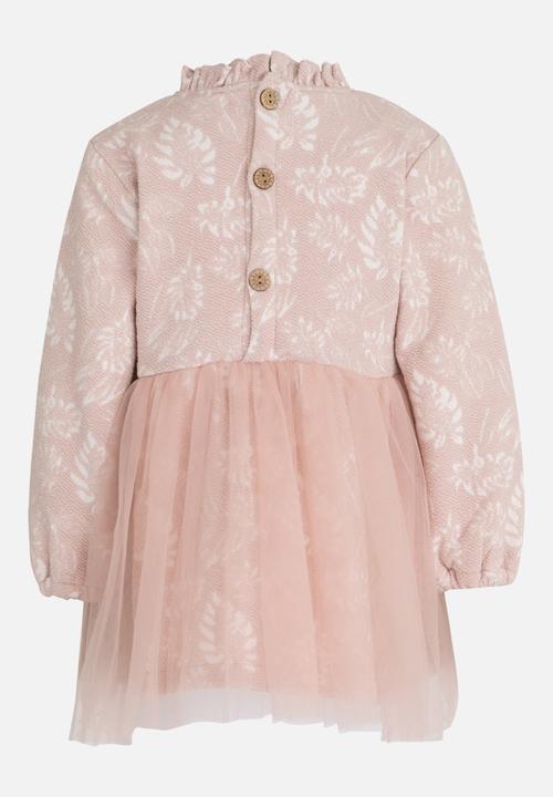 Pop Candy - Long Sleeve Tutu Dress Pale Pink