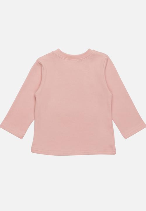 Pop Candy - Long Sleeve Printed Tee Pale Pink