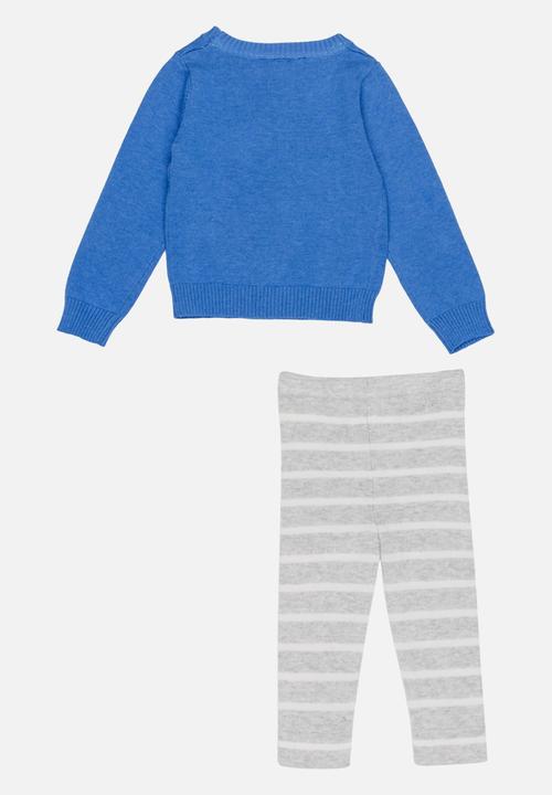 Pop Candy - Printed 2 Piece Set Mid Blue