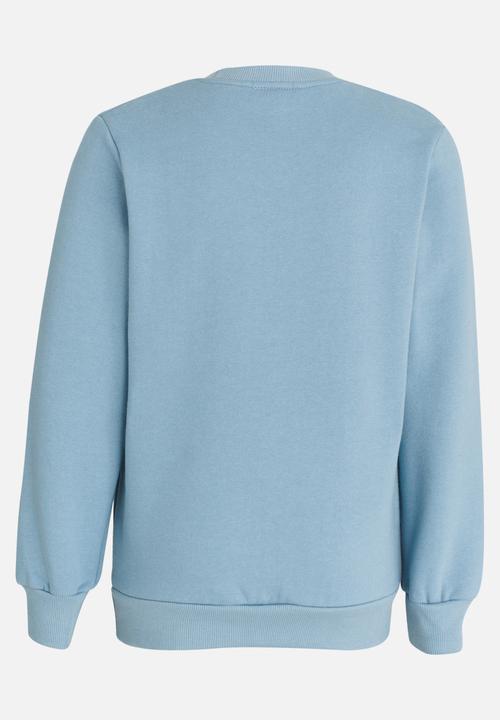 Pop Candy - Printed Dino Sweat Top Pale Blue