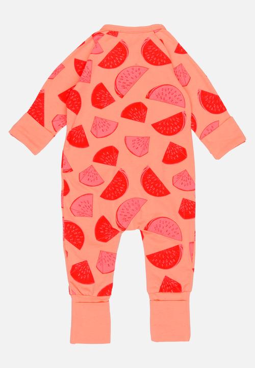 Pop Candy - Printed Sleepsuit Coral