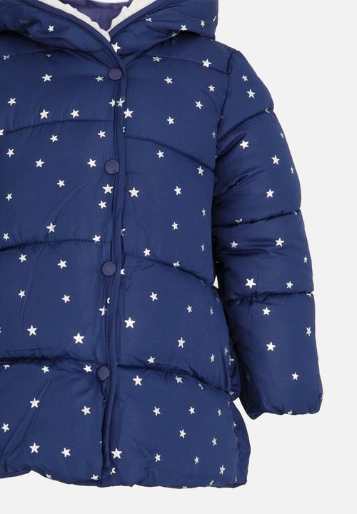 Pop Candy - Boys Hooded Puffer Jacket Navy