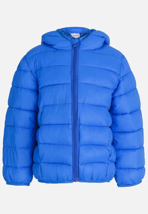 Pop Candy - Puffer Hoodie Jacket Blue