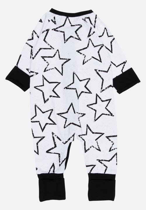 Pop Candy - Printed  Sleepsuit Black and White