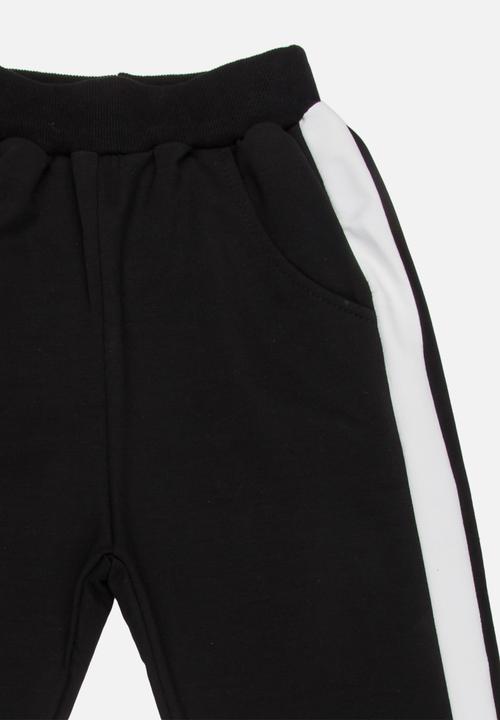 Pop Candy - Racing Stripe Pants Black
