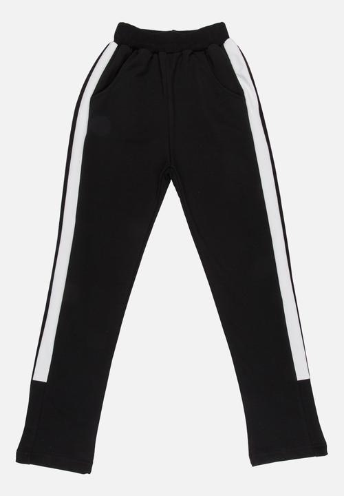 Pop Candy - Racing Stripe Pants Black
