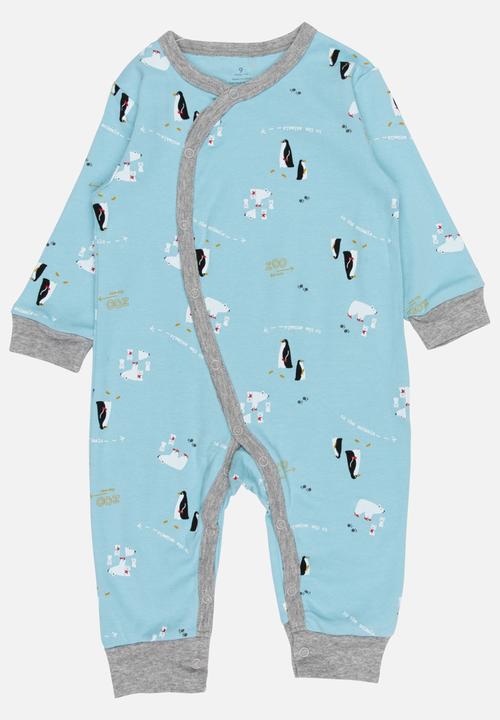 Pop Candy - Printed Sleepsuit Pale Blue