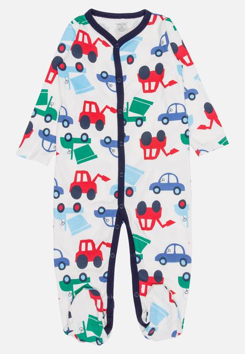 Pop Candy - Printed Sleepsuit White