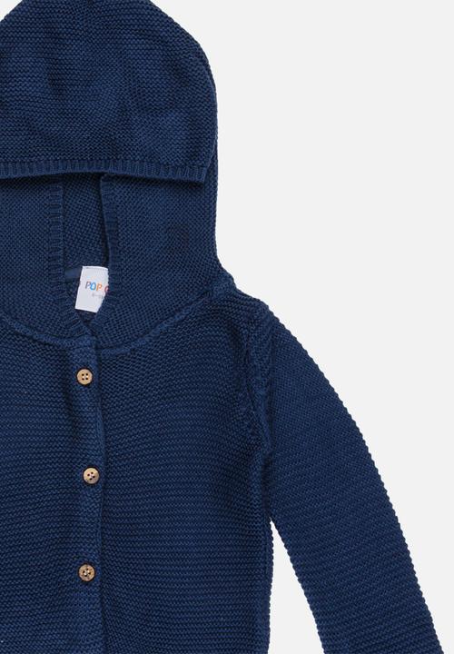 Pop Candy - Hooded Cardigan Blue