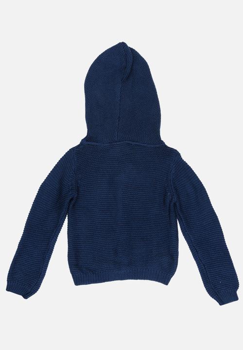 Pop Candy - Hooded Cardigan Blue