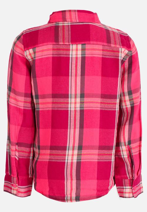 Pop Candy - Check Shirt Mid Pink