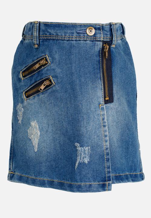 Pop Candy - Denim skirt - blue 