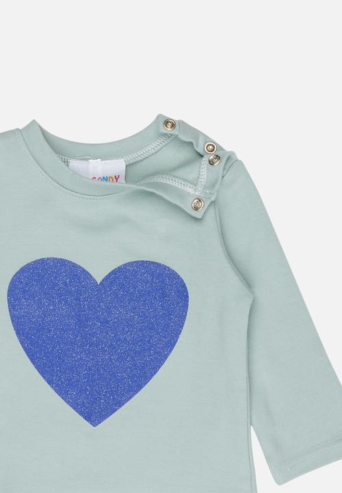 Pop Candy - Long Sleeve Printed Tee Mid Green