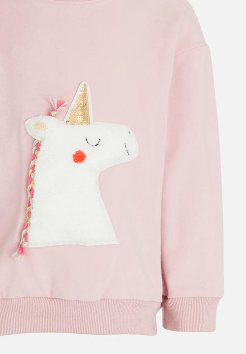 Pop Candy - Unicorn Sweat Top Mid Pink