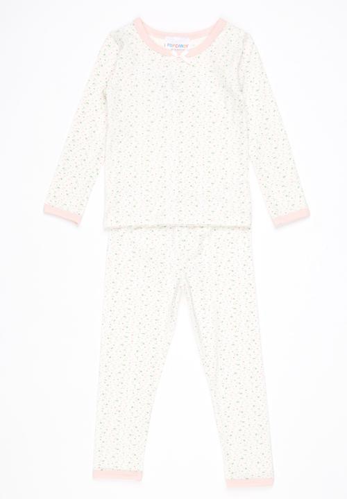 Pop Candy - Girls  PJ Set White