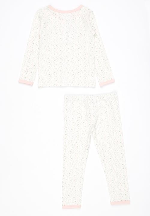 Pop Candy - Girls  PJ Set White