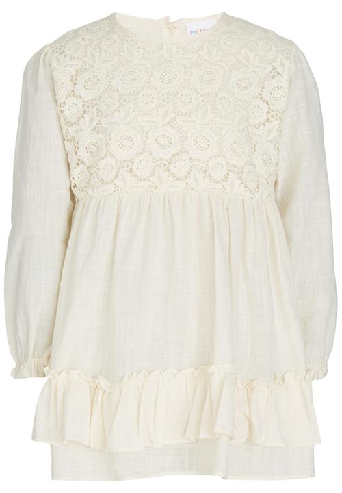 Pop Candy - Combo Lace Dress Off White
