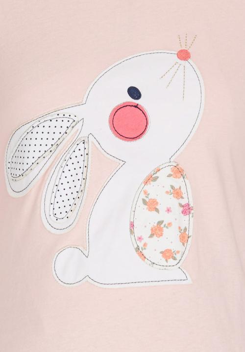 Pop Candy - Bunny Peplum Tee Mid Pink