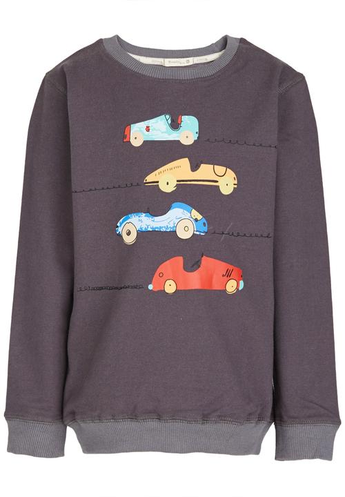 Pop Candy - Car Printed Sweater Grey
