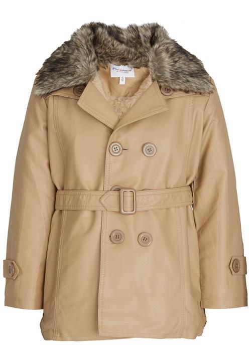 Pop Candy - Girls Pu Jacket Beige