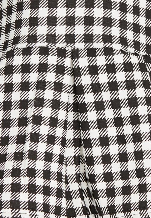 Pop Candy - Check Pinafore Dress Black