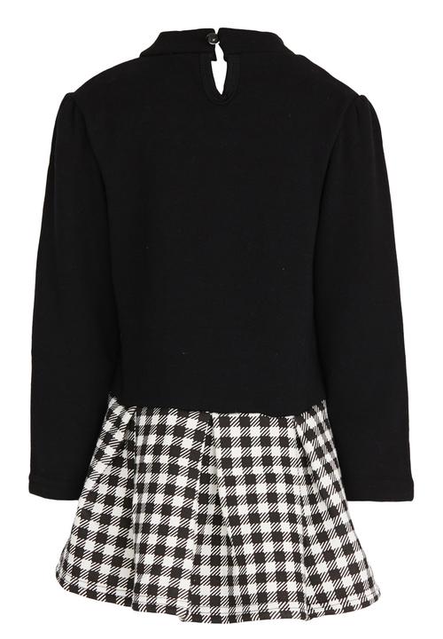 Pop Candy - Check Pinafore Dress Black
