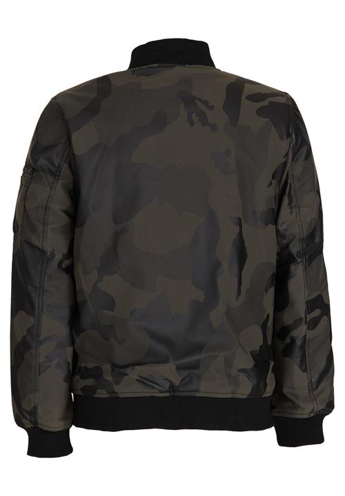 Pop Candy - Padded Camo Jacket Grey