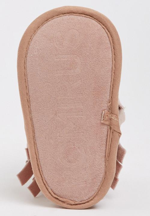 Pop Candy - Fringed Boot Pale Pink
