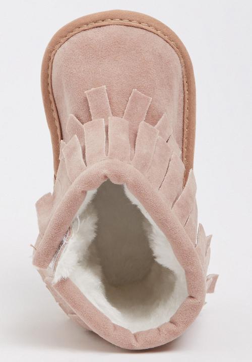 Pop Candy - Fringed Boot Pale Pink