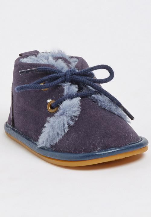 Pop Candy - Lace Up Boot Navy