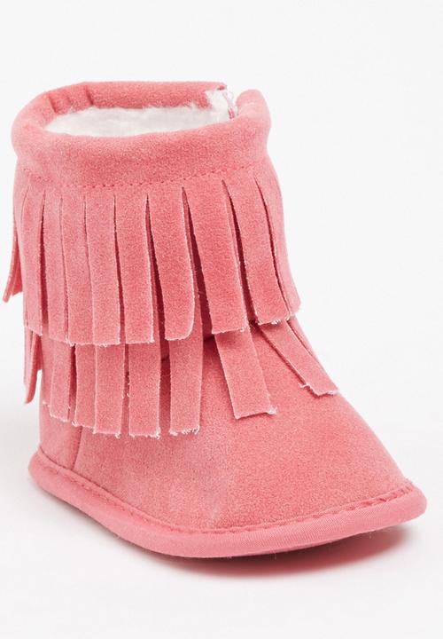 Pop Candy - Fringed Boot Mid Pink