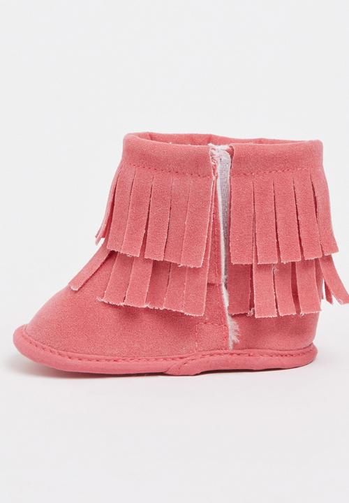 Pop Candy - Fringed Boot Mid Pink