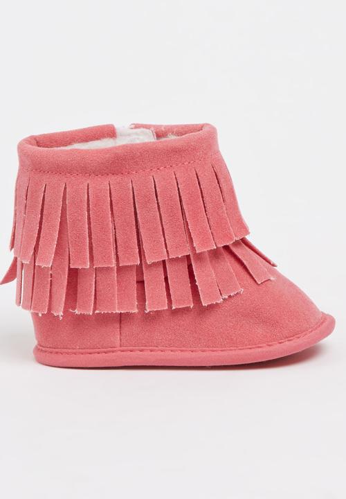 Pop Candy - Fringed Boot Mid Pink