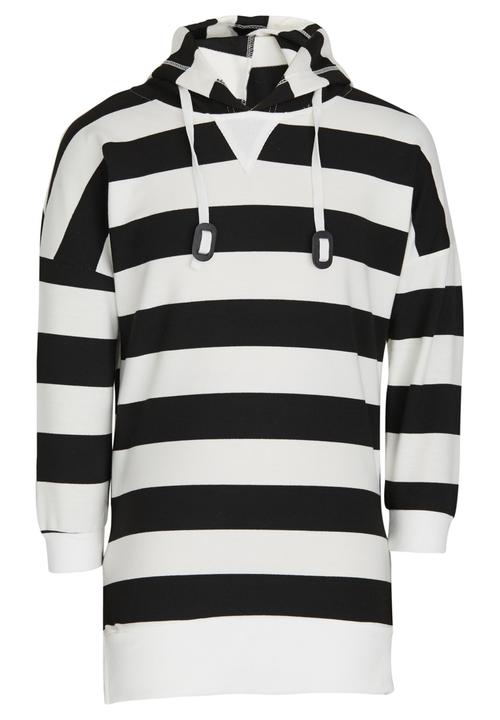 Pop Candy - Hooded Dress Black and White