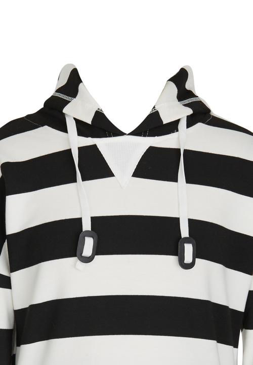Pop Candy - Hooded Dress Black and White