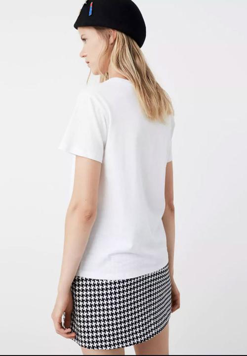 MANGO - Placement Print T-shirt White