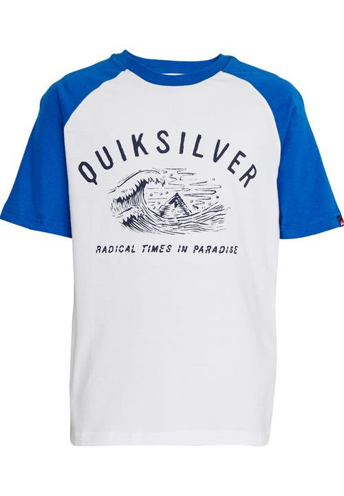 Quiksilver - Car Trouble Boys Tee Blue and White