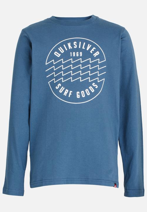 Quiksilver - Punch Waves Long Sleeve Classic Fit Tee Blue