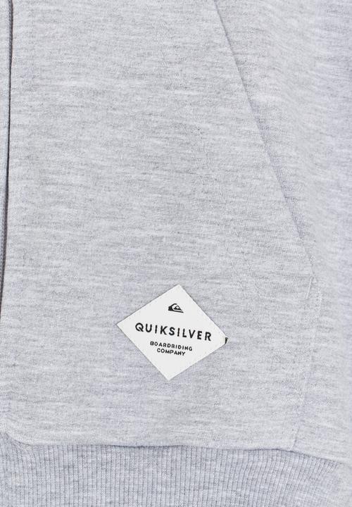 Quiksilver - Tow Crash Zip Thru Raglan Sleeve Hoodie Grey