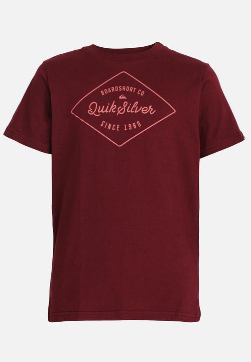 Quiksilver - Amethyst Short Sleeve Classic Fit Tee Burgundy
