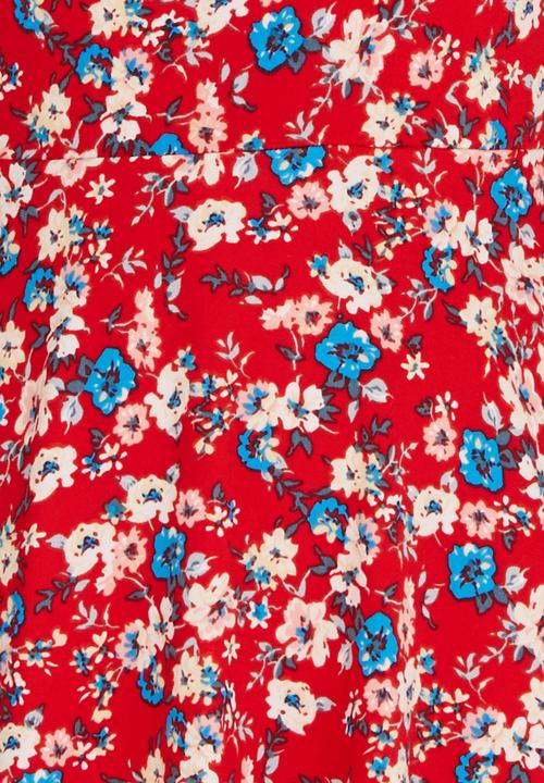 Rebel Republic - 3/4 Fit & Flare Dress Red