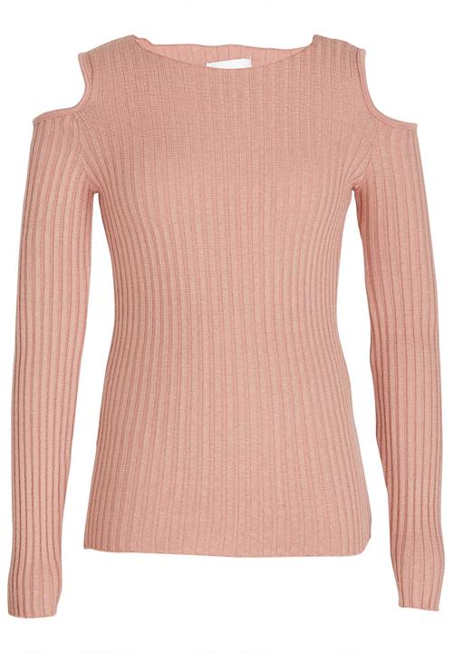Rebel Republic - Cold Shoulder Knit Mid Pink