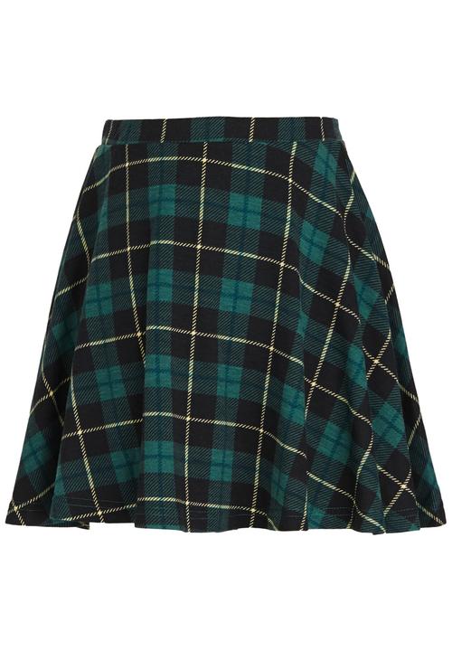 Rebel Republic - Check Skirt Green