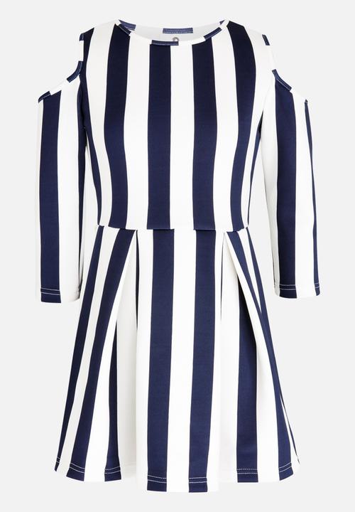 Rebel Republic - Cold Shoulder Dress Navy