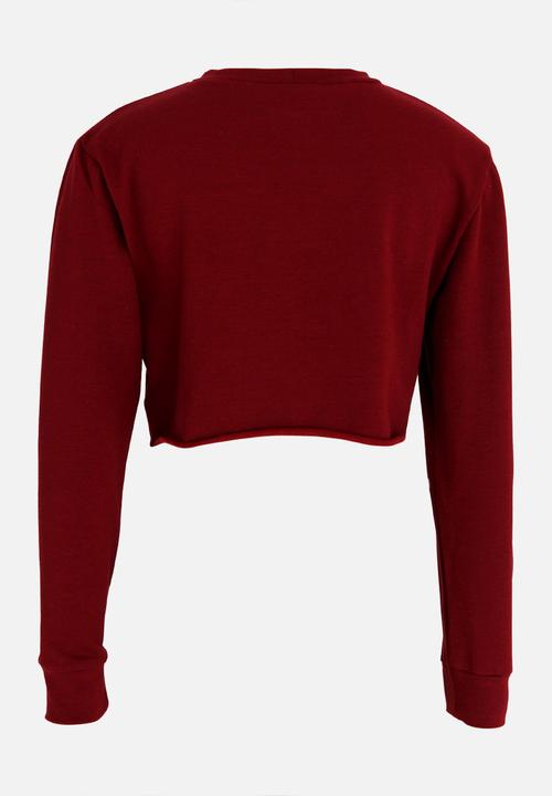 Rebel Republic - Frill Detail Sweater Burgundy