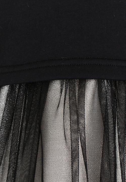 Rebel Republic - Combo Fleece Dress Black