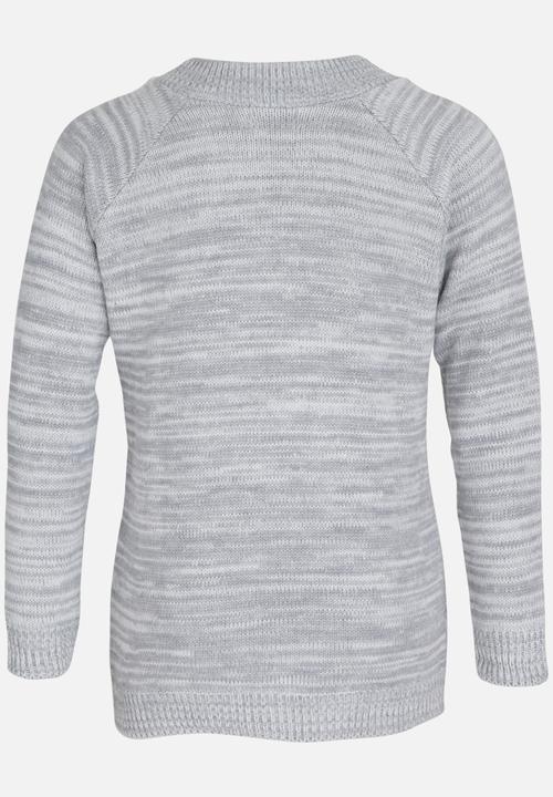 Rebel Republic - Zip Detail Pullover Grey Melange