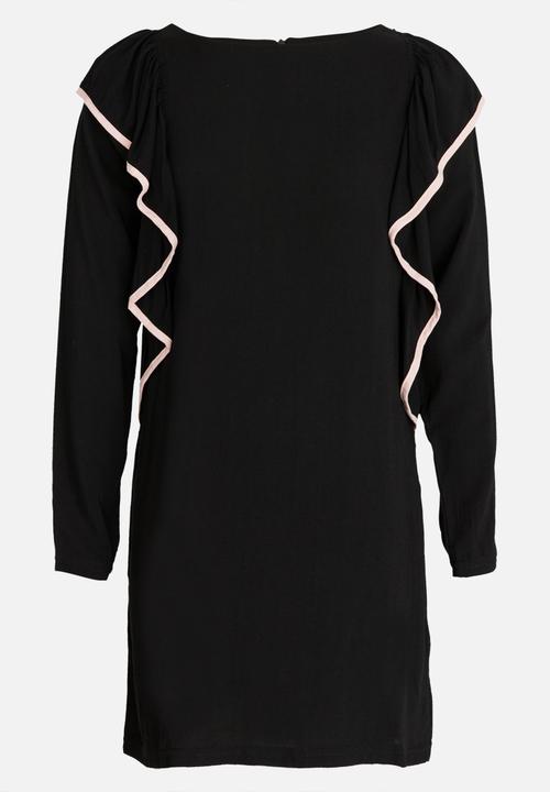 Rebel Republic - Frill Detail Dress Black