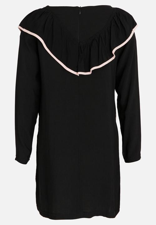 Rebel Republic - Frill Detail Dress Black